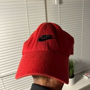 Red Nike fitted